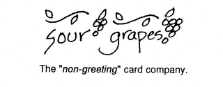 SOUR GRAPES THE "NON-GREETING" CARD COMPANY. logo