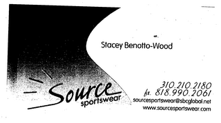 SOURCE SPORTSWEAR STACEY BENOTTO-WOOD logo