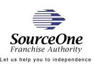 SOURCEONE FRANCHISE AUTHORITY LET US HELP YOU TO INDEPENDENCE logo