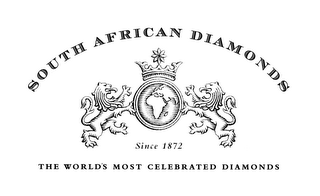 SOUTH AFRICAN DIAMONDS - SINCE 1872 - THE WORLD'S MOST CELEBRATED DIAMONDS logo
