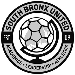 SOUTH BRONX UNITED EST. 09 ACADEMICS · LEADERSHIP · ATHLETICS logo