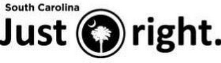 SOUTH CAROLINA JUST RIGHT. logo