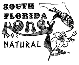 SOUTH FLORIDA HONEY 100% NATURAL logo