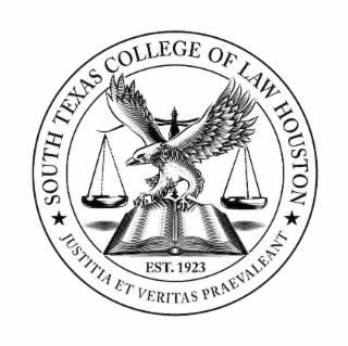 SOUTH TEXAS COLLEGE OF LAW HOUSTON  EST. 1923 JUSTITIA ET VERITAS PRAEVALEANT logo
