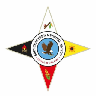 SOUTHEASTERN MVSKOKE NATION PEOPLE OF ONE FIRE logo