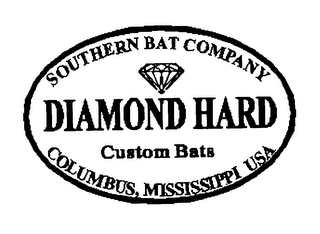 SOUTHERN BAT COMPANY DIAMOND HARD CUSTOM BATS COLUMBUS, MISSISSIPPI USA logo