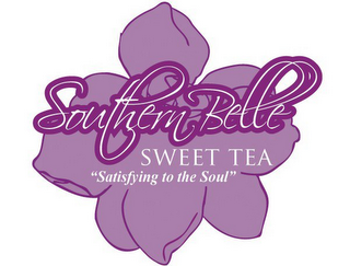 SOUTHERN BELLE SWEET TEA "SATISFYING TOTHE SOUL" logo