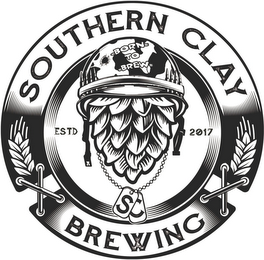 SOUTHERN CLAY BREWING SC BORN TO BREW ESTD 2017 logo