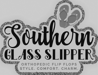 SOUTHERN GLASS SLIPPER ORTHOPEDIC FLIP FLOP STYLE. COMFORT. CHARM. logo