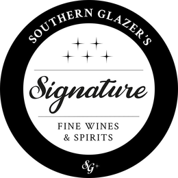 SOUTHERN GLAZER'S SIGNATURE FINE WINES & SPIRITS SG + logo