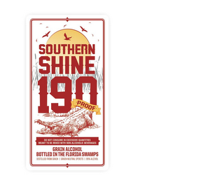 SOUTHERN SHINE 190 BOTTLED IN THE FLORIDA SWAMPS logo