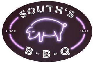SOUTH'S B-B-Q SINCE 1992 logo