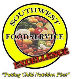 SOUTHWEST FOODSERVICE EXCELLENCE "PUTTING CHILD NUTRITION FIRST" logo