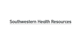 SOUTHWESTERN HEALTH RESOURCES logo