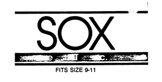 SOX ETC. FITS SIZE 9-11 logo