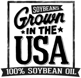 SOYBEANS GROWN IN THE USA 100% SOYBEAN OIL logo