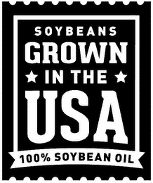 SOYBEANS GROWN IN THE USA 100% SOYBEAN OIL logo