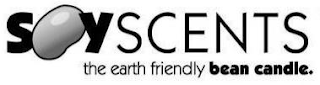 SOYSCENTS THE EARTH FRIENDLY BEAN CANDLE. logo