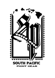 SP SOUTH PACIFIC FIGHT GEAR logo