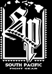 SP SOUTH PACIFIC FIGHT GEAR logo