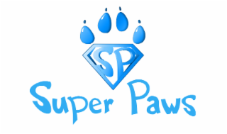 SP SUPER PAWS logo