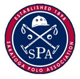 SPA ESTABLISHED 1898 SPA SARATOGA POLO ASSOCIATION logo