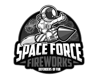 SPACE FORCE FIREWORKS DEFENDERS OF FUN logo