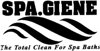 SPA.GIENE THE TOTAL CLEAN FOR SPA BATHS logo