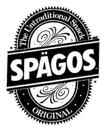 SPAGOS THE UNTRADITIONAL SNACK ORIGINAL logo