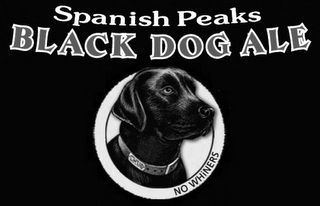 SPANISH PEAKS BLACK DOG ALE CHUG NO WHINERS logo