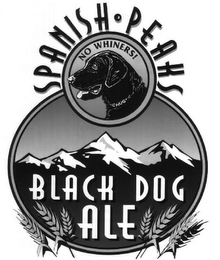 SPANISH PEAKS NO WHINERS! BLACK DOG ALE logo