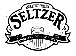 SPARKLETTS SELTZER SPARKLING TO THE LAST DROP! logo