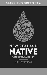 SPARKLING GREEN TEA NEW ZEALAND NATIVE logo