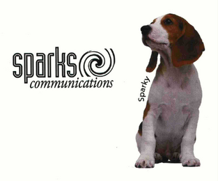 SPARKS COMMUNICATIONS; SPARKY THE BEAGLE DOG logo