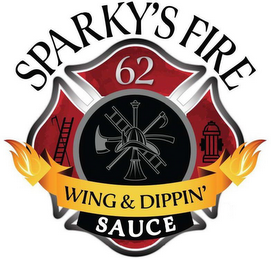 SPARKY'S FIRE 62 WING & DIPPIN' SAUCE logo