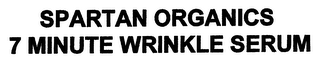 SPARTAN ORGANICS 7 MINUTE WRINKLE SERUM logo