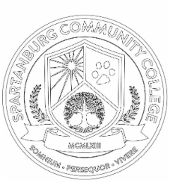 SPARTANBURG COLLEGE COMMUNITY MCMLXIII SOMNIUM · PERSEQUOR · VIVERE logo