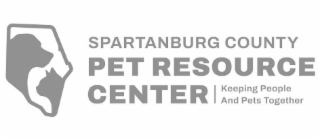 SPARTANBURG COUNTY PET RESOURCE CENTER KEEPING PEOPLE AND PETS TOGETHER logo