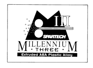 SPARTECH MILLENNIUM THREE III EXTRUDED ABA PLASTIC ALLOY logo