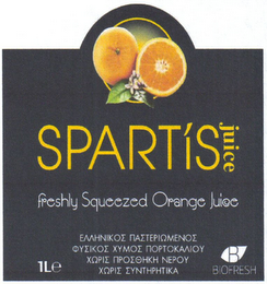 SPARTIS JUICE FRESHLY SQUEEZED ORANGE JUICE 1LE B BIOFRESH logo