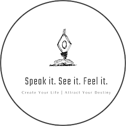 SPEAK IT. SEE IT. FEEL IT CREATE YOUR LIFE | ATTRACT YOUR DESTINY logo