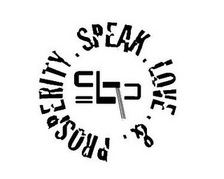 SPEAK. LOVE. & .PROSPERITY. SLAP logo