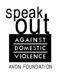 SPEAK OUT AGAINST DOMESTIC VIOLENCE AVON FOUNDATION logo