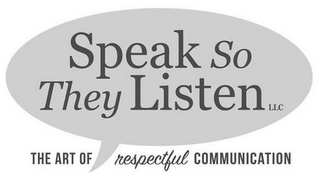 SPEAK SO THEY LISTEN LLC THE ART OF RESPECTFUL COMMUNICATION logo