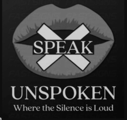 SPEAK X UNSPOKEN WHERE THE SILENCE IS LOUD logo