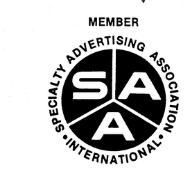 SPECIALTY ADVERTISING ASSOCIATION INTERNATIONAL MEMBER SAA