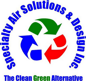 SPECIALTY AIR SOLUTIONS & DESIGN INC. THE CLEAN GREEN ALTERNATIVE logo