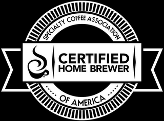 SPECIALTY COFFEE ASSOCIATION OF AMERICA CERTIFIED HOME BREWER logo