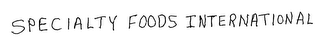 SPECIALTY FOODS INTERNATIONAL logo