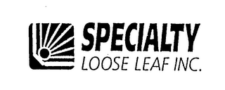 SPECIALTY LOOSE LEAF INC. logo